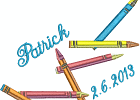 Buntstift mit Namen